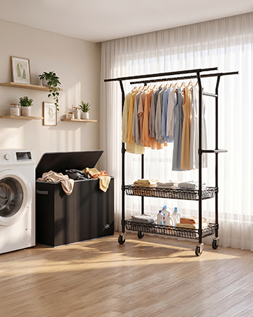 double clothing rack