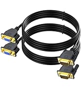 UV-CABLE 2-Pack VGA Extension Cable 6ft, VGA Cable Male to Female (VGA 15 Pin), SVGA Male to Fema...