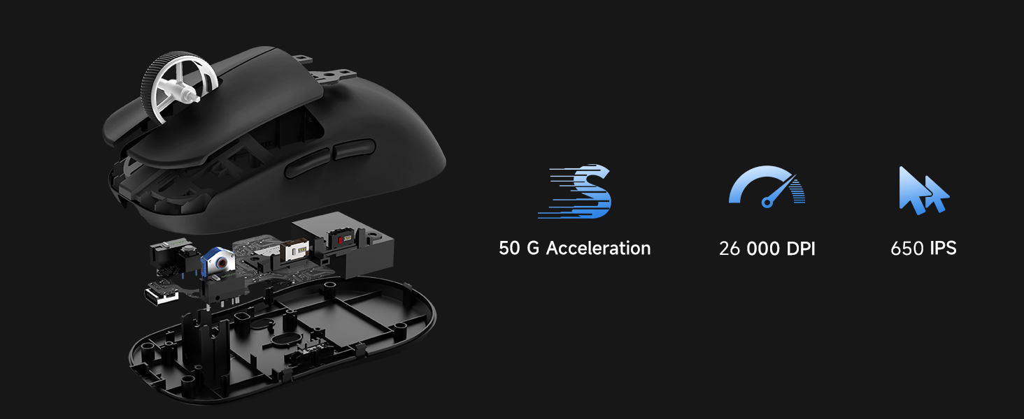 MCHOSE L7 Series Wireless Gaming Mouse ( Lightweight )