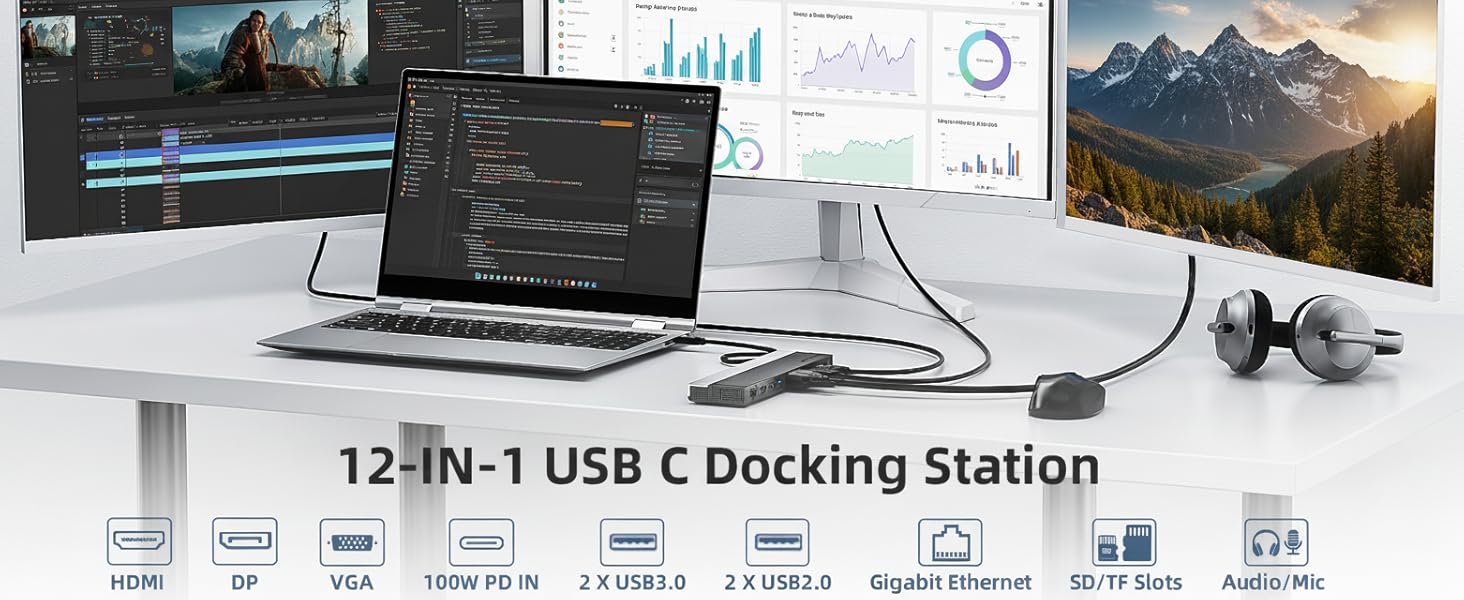 docking station 3 monitors