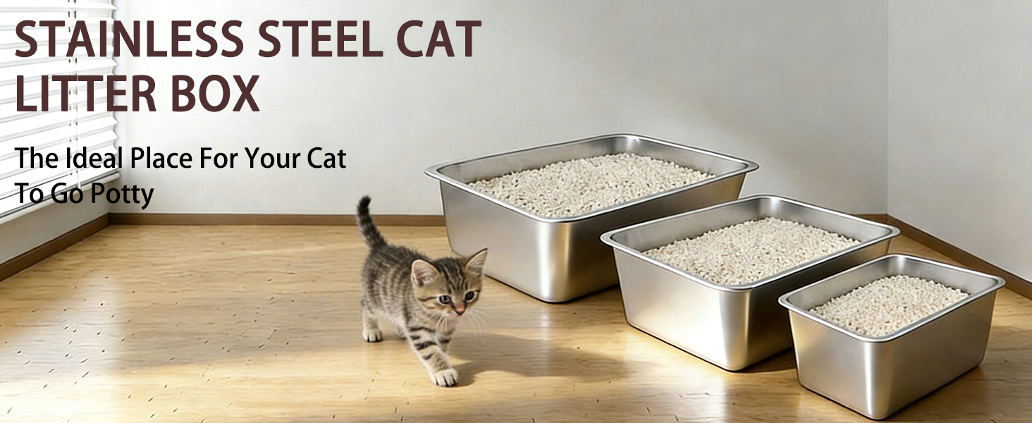 Stainless Steel Cat Litter Box