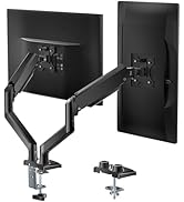 WALI Dual Monitor Mount, Adjustable Gas Spring Monitor Desk Stand for 2 Monitors, Heavy Duty Moni...