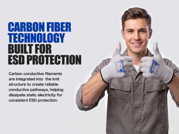 antools Nylon ESD Anti-Static Gloves