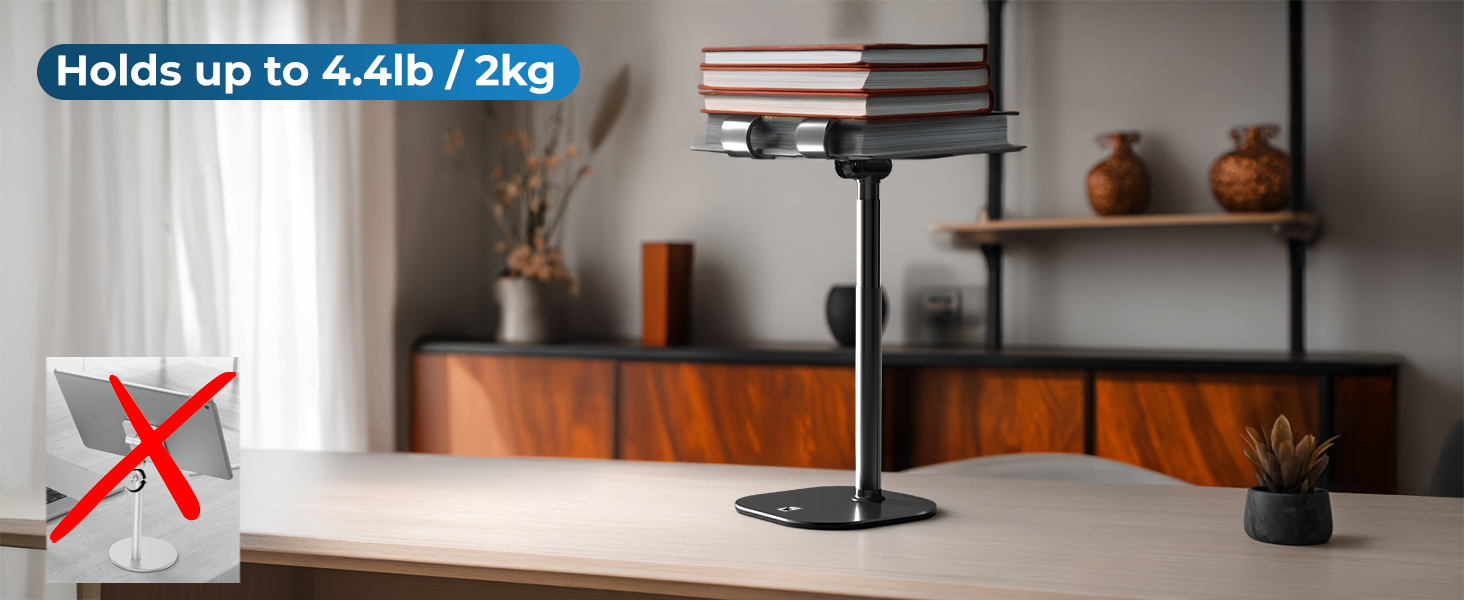 Heavy duty adjustable tablet stand, stable portable tablet stand, Surface Pro stand iPad mini holder