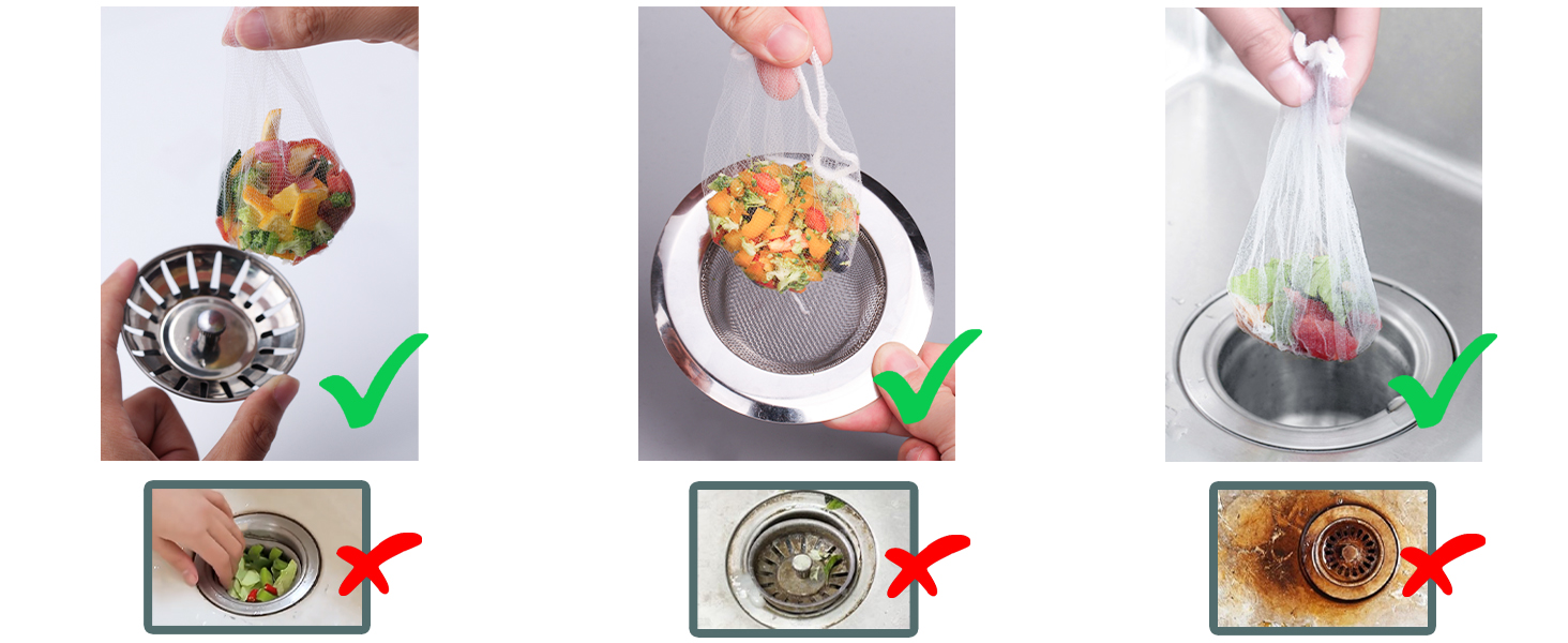  Disposable Mesh Sink Strainer Bags