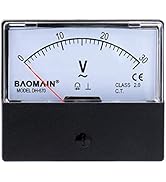 Baomain Voltmeter DH-670 AC 0-30V Rectangular Class 2.5 Analog Panel Volt Voltage Meter