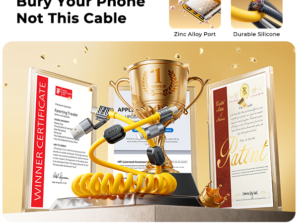 jixivor 4 in 1 usb c cable 60W compatiblle with Lightning cable multi cords