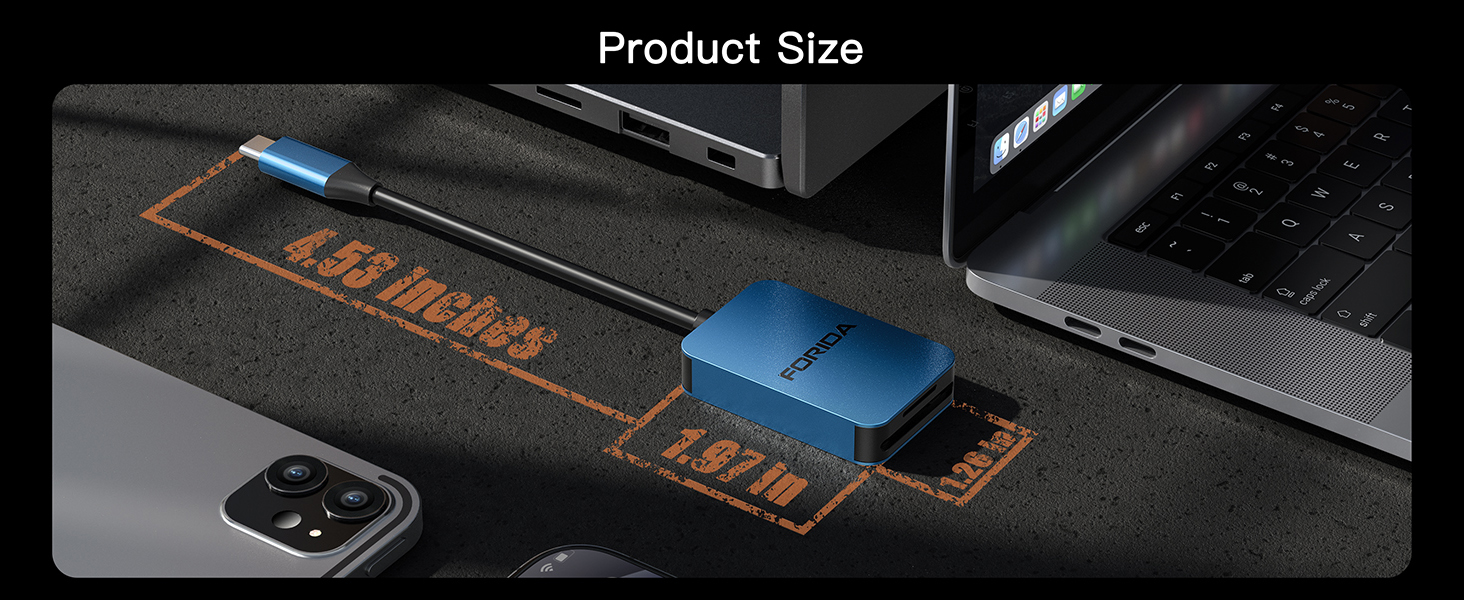 2 ports card reader