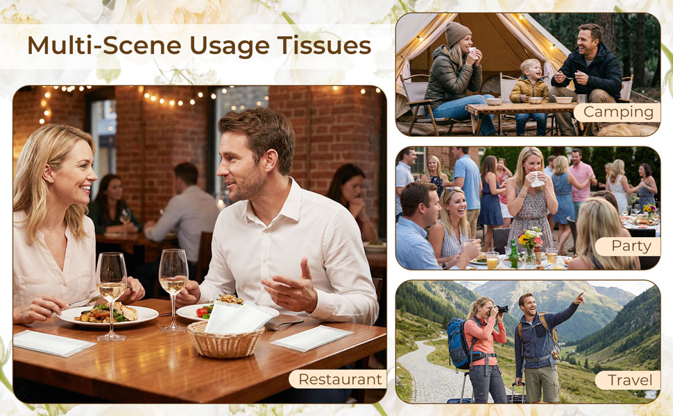 Travel Size Tissue Packs Bulk, Individually Wrapped Facial Tissues