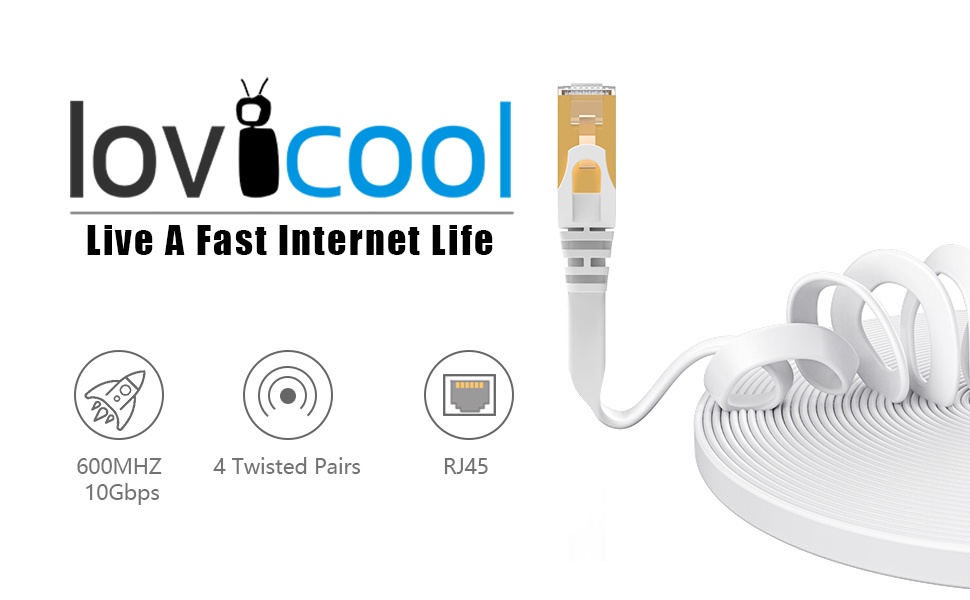 50ft Cat 7 Ethernet cable fastest