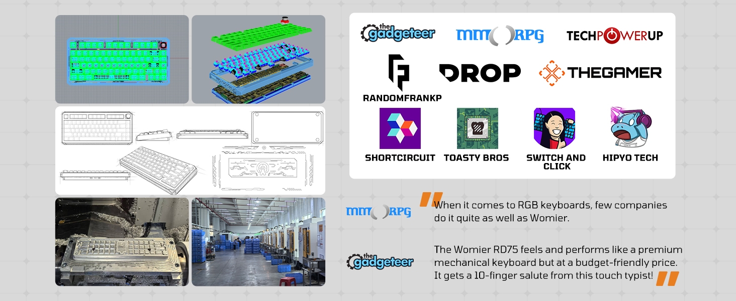 75% Wireless Keyboard with Knob Full Aluminum, VIA/QMK Custom Mechanical Keyboard