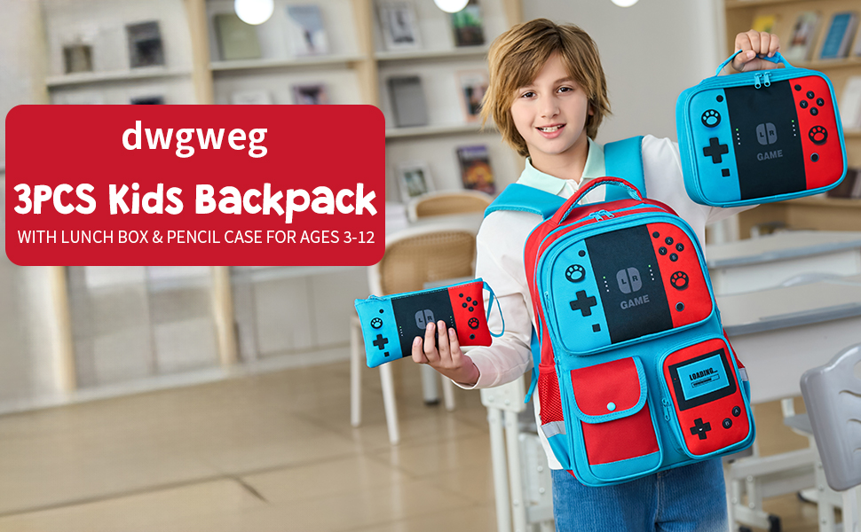 Backpack for Boys Bookbag Video Game School Bag