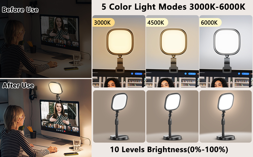 Desk Ring Light with Stand