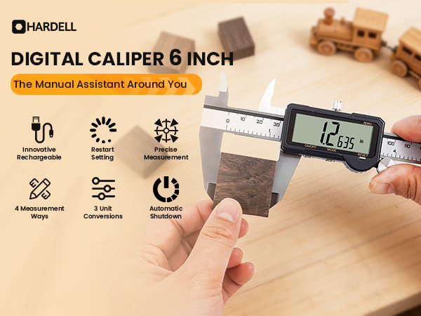Rechargeable digital caliper