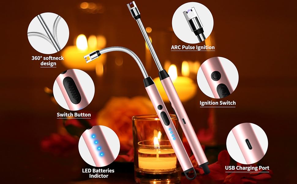 360° rotating neck Lighters