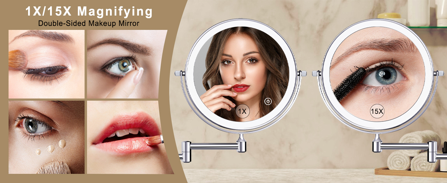 Wall Mounted Makeup Mirror