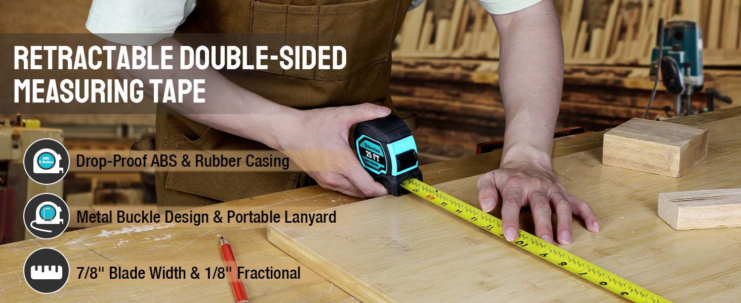 retractable double-sided measuring tape
