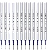 Blue Gel Pens Refills, 12 Pack Retractable Ink Pens, Fine Point 0.5mm Tip Smooth Writing Quick Dr...
