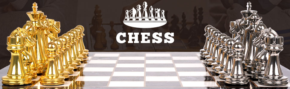 Metal Chess Set for Adults and Kids