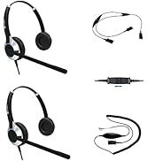 TruVoice Headset Training Solution (Includes 2 x HD-550) Premium Double Ear Headsets with Noise C...