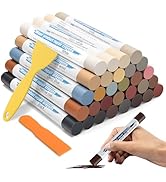 30+2P Wood Filler Sticks, Windspeed 30 Colos Wood Filler Putty Wax Crayons Furniture Repair Kit P...