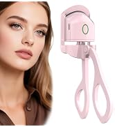Heated Eyelash Curler - 2-Level Temperature Adjustment, Eyelash Curler with 24Hour Long-Lasting C...