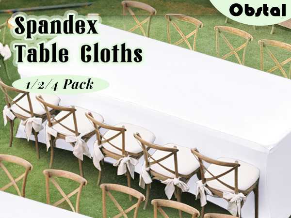 wedding banquet birthday party white outdoor spandex fitted folding 6ft rectangular table covers