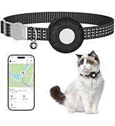 Cat GPS Tracker, Waterproof, Pet Tracker for Cats, Works with Any Collar,Compatible with Apple Fi...