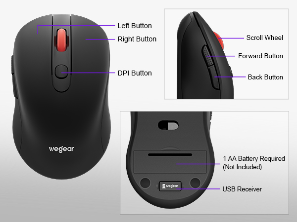wireless mouse with side buttons