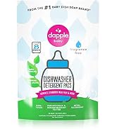 Dapple Baby Dishwasher Detergent Pods - 50 Count - Fragrance-Free, Hypoallergenic &amp; Plant-Powered...