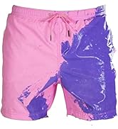 Wsedper Color Changing Shorts, Men's Sports Quick Dry Temperature Sensitive Color Changing Swim T...