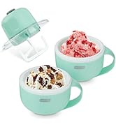 DASH My Mug Ice Cream Maker Machine (Aqua): Multi-Purpose Soft Serve Ice Cream Machine with (2) B...