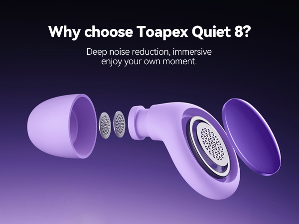 Toapex Q8 Earplugs Noise Cancelling Ear Plugs