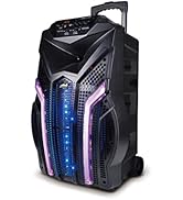 Naxa Electronics NDS-1511 Portable Bluetooth Speaker System - Black,25.5"x14.5"x17.4"