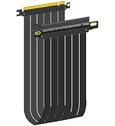 GLOTRENDS PCIe 3.0 X16 GPU Riser Cable Length 600mm, Female 180 Degree Angle, Compatible with Gen...