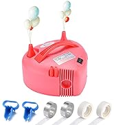 Electric Balloon Pump, NuLink Portable Dual Nozzle Electric Balloon Blower Pump with Tying Tools,...