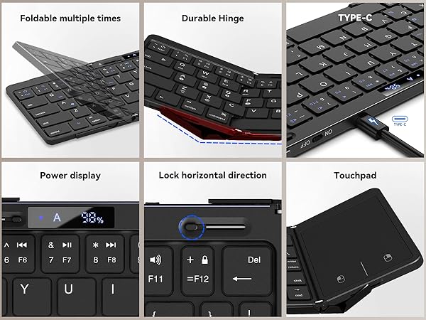 Folding Keyboard with Locking Hinge