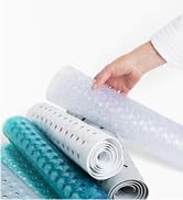 SlipX Solutions Power Grip Extra Long Bath Tub &amp; Shower Mat 39x16, Wet Floor Non-Slip for Elderly...