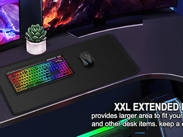 Large Gaming Mouse Pad, 31.5x15.7x0.12 inc