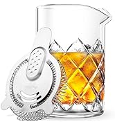 Final Touch Yarai Mixing Pitcher with Hawthorne Strainer - Elevate Your Cocktail Experience with ...