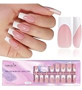 Canvalite French Tip Press on Nails - 300Pcs Pre-Colored Quick and Easy Press on Nails Long Squar...
