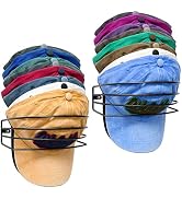 Fikoksol Hat Rack for Baseball Cap, Wall Mounted &amp; Adhesive Hat Storage | Metal Hat Organizer for...