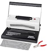 MAKEASY Spiral Coil Binding Machine with 46 Fully Disengaging Pins - Electric Coil Inserter - Adj...
