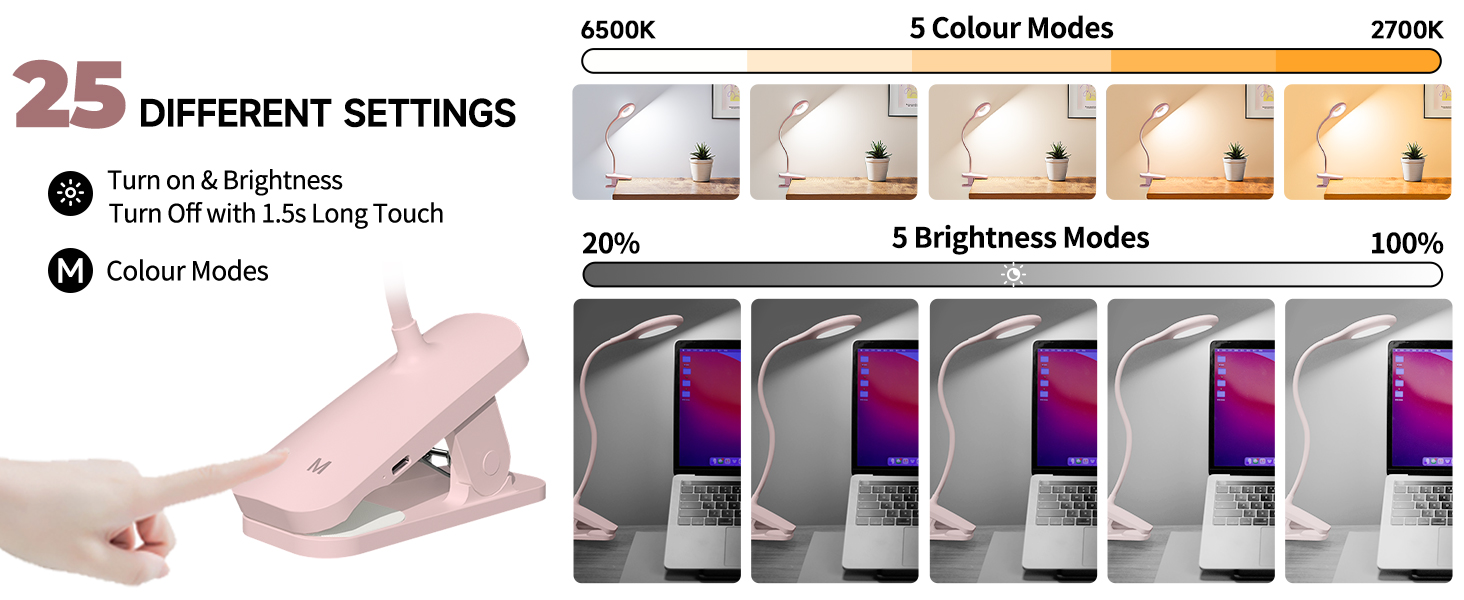 pink reading light