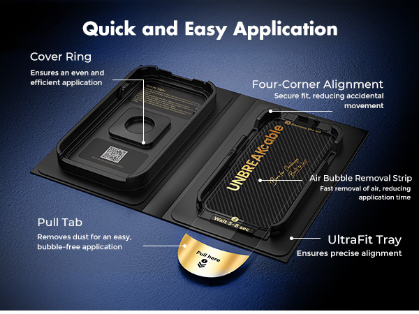 UNBREAKcable iPhone 16 Pro Screen Protector Tempered Glass