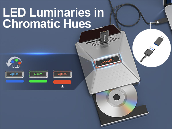 External CD DVD Burner with M.2 Interface