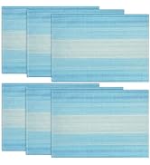 Niviy Placemats Set of 6, 12x18 Inch Washable Easy to Clean Heat-Resistant Anti-Skid Cloth Table ...