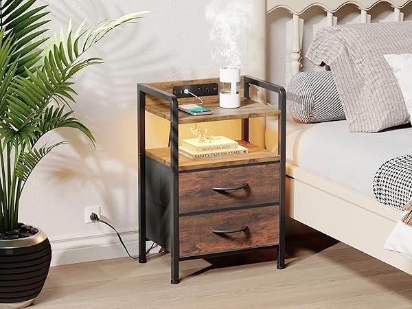 brown nightstand