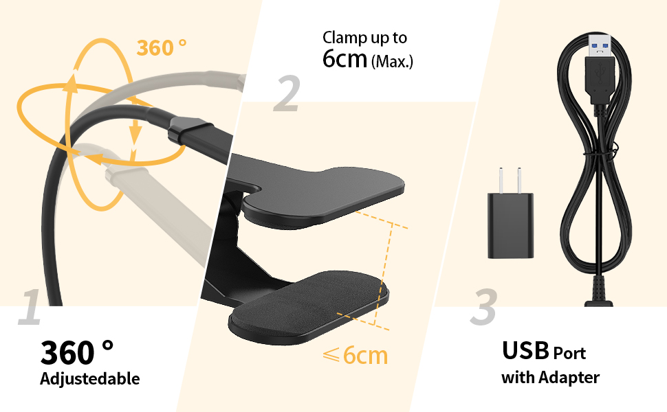 desk lamp with clamp