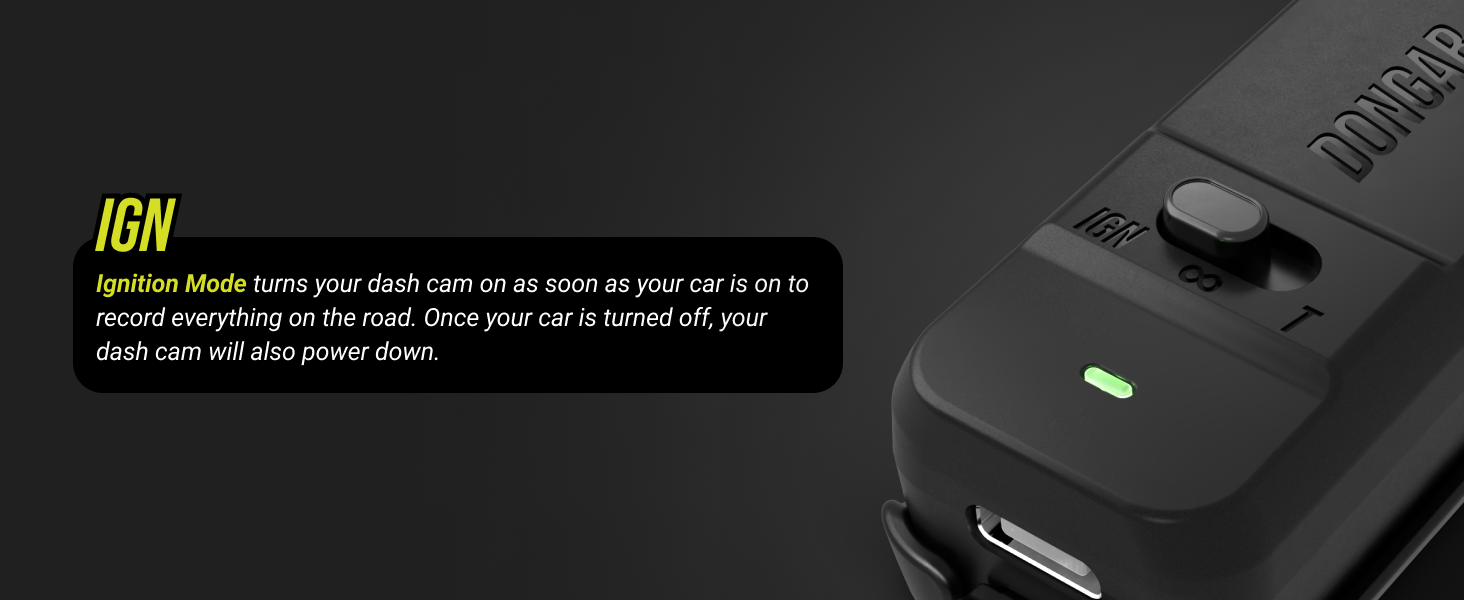 Dongar PRO Parking Mode Dash Cam Power Adapter
